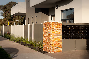 modern fence entrance